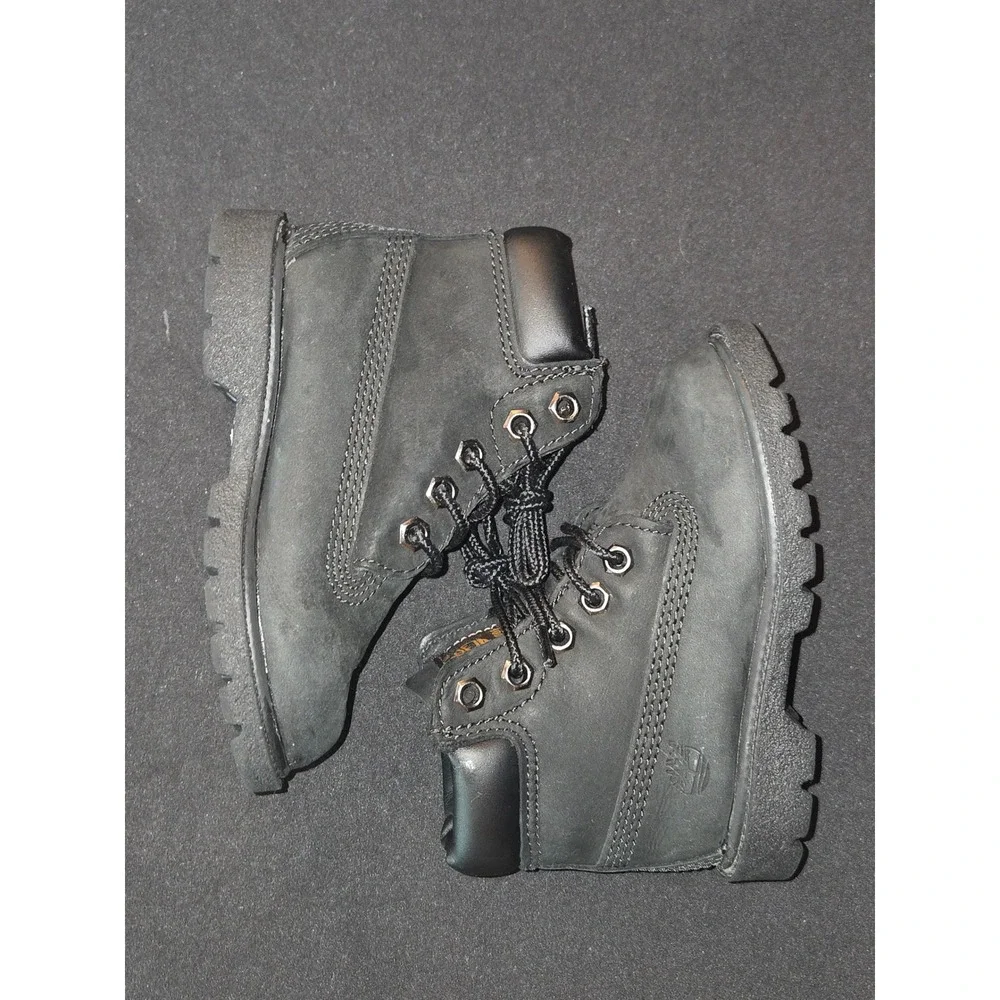 Timberland Toddler‎ Black Waterproof Leather Ankle Boots Kids Size 7 M